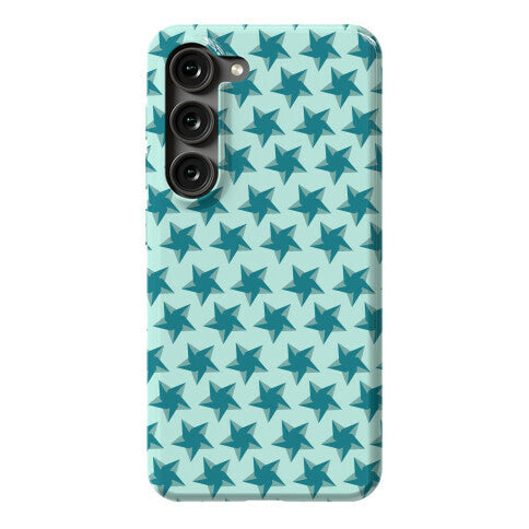 Teal Star Pattern Phone Case
